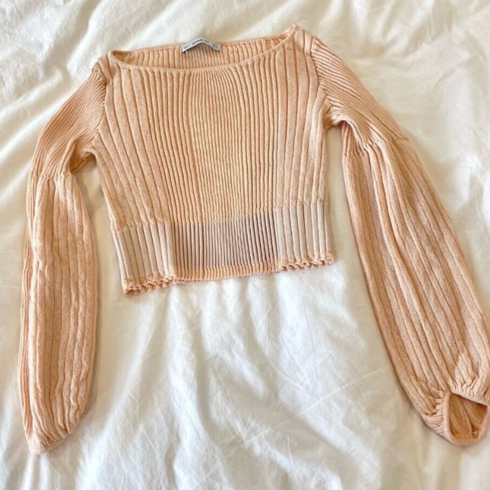 Zara Ribbed Cropped Sweater - Picture 2 of 5